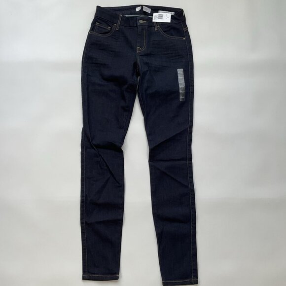 Guess Women’s Power Curvy Mid Rise Skinny Jeans Dark Indigo Size 27 - Picture 2 of 12